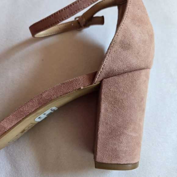 NWT PENNINGTONS Size 11W Open Toe Dusty Pink Blush Sandals  3" Block High Heels - Picture 9 of 9